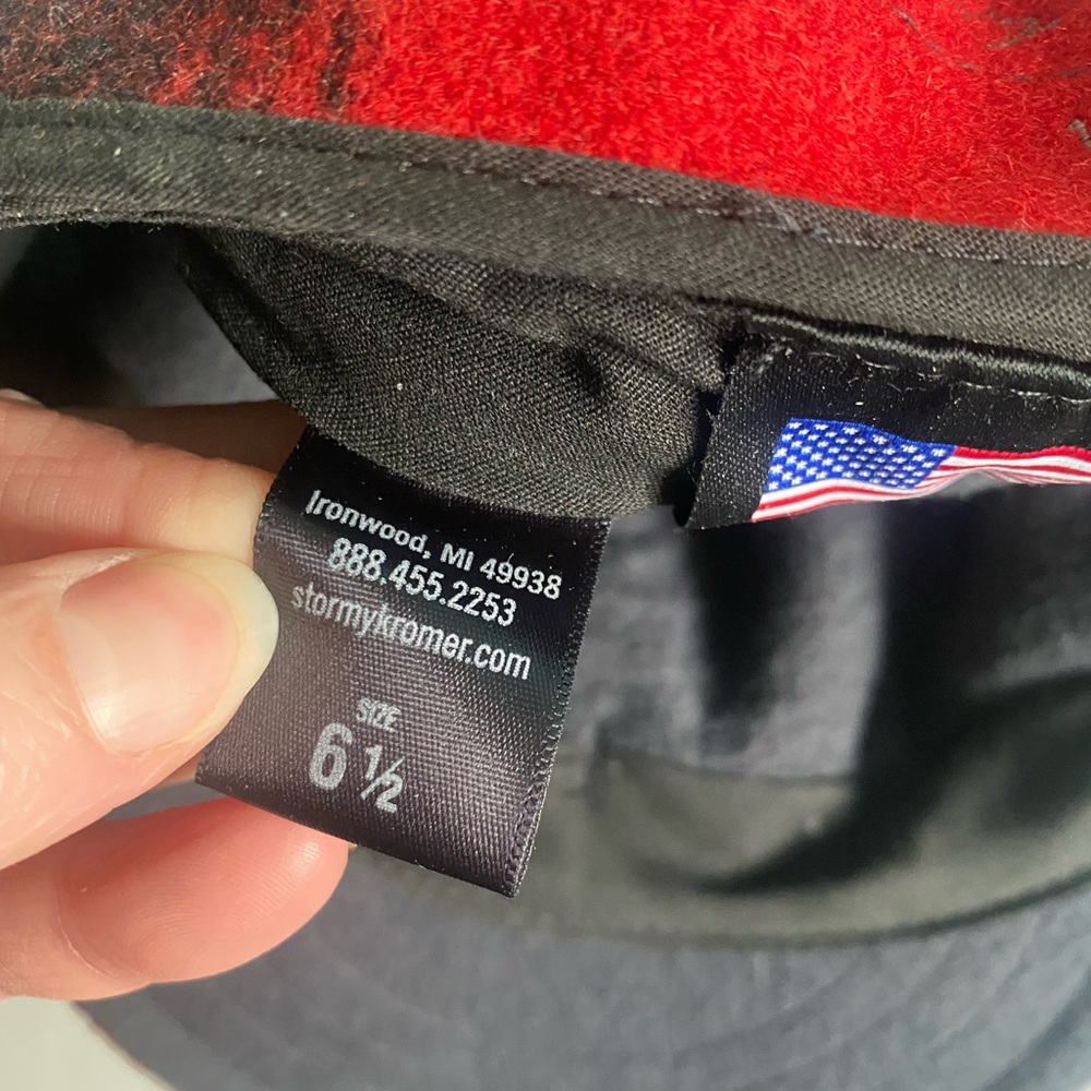 Stormy Kromer Rancher Wool Hat Cap Red/Black Plaid - 6 1/2 - Picture 8 of 8